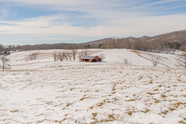 exterior space with a mountain view and a rural view