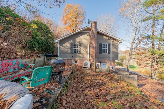 exterior space with ac unit