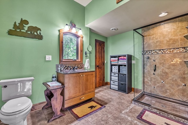 18549 Landridge Way, Abingdon, VA 24211 - full bath featuring a stall shower, vanity, and tile patterned floors