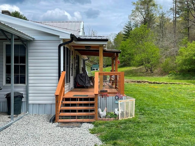 232 Echo Ridge Ln, Elk Creek, VA 24326 - deck featuring a yard