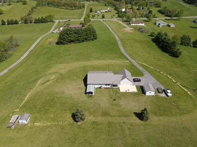 1476 E Blue Grass Trl, Bland, VA 24315 - aerial overview of property's location featuring rural landscape