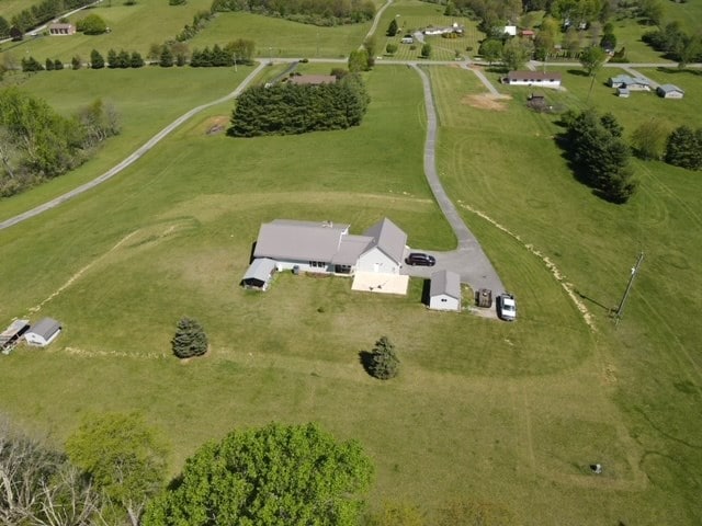 1476 E Blue Grass Trl, Bland, VA 24315 - aerial view of property and surrounding area featuring rural landscape