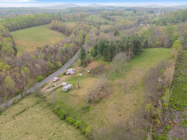 aerial view of property's location with rural landscape