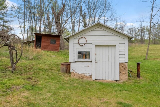 view of shed