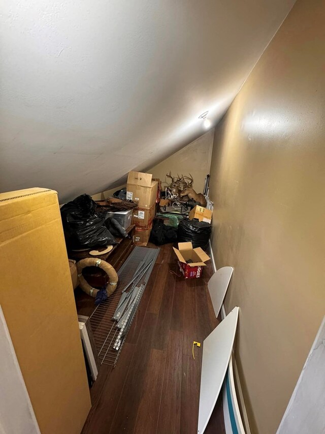 196 Goodwin Rd, Cedar Bluff, VA 24609 - interior space with hardwood / wood-style floors and lofted ceiling