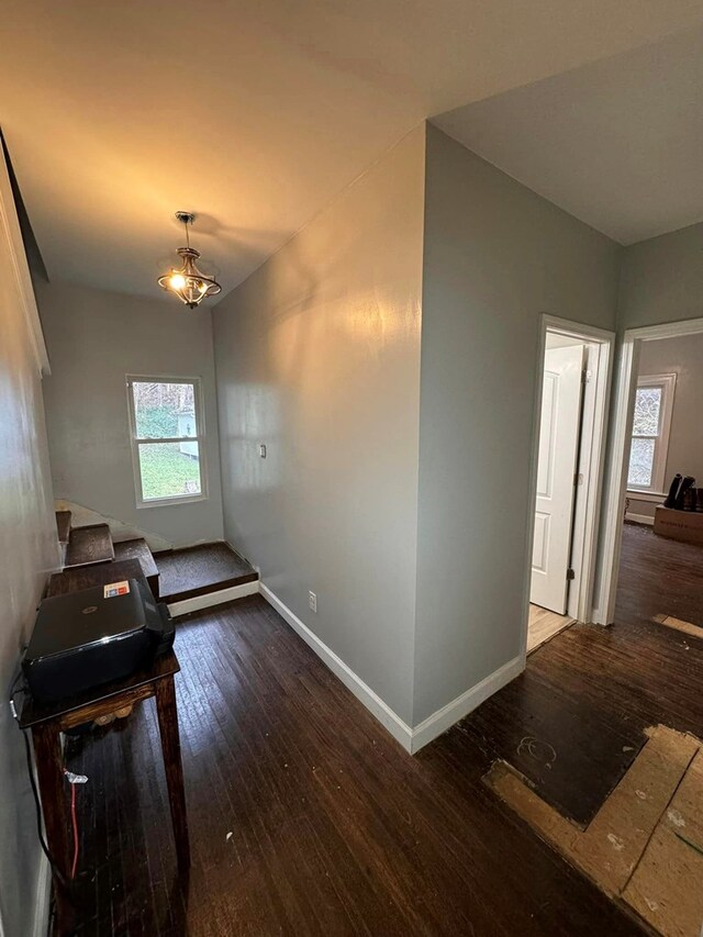 196 Goodwin Rd, Cedar Bluff, VA 24609 - corridor featuring hardwood / wood-style floors and baseboards