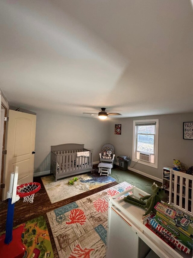 196 Goodwin Rd, Cedar Bluff, VA 24609 - bedroom with baseboards and a ceiling fan