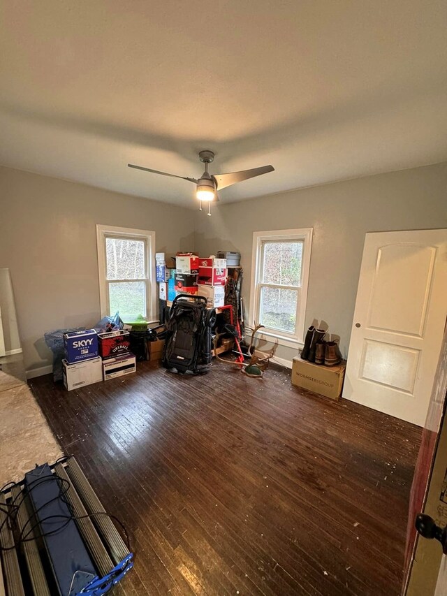 196 Goodwin Rd, Cedar Bluff, VA 24609 - bedroom featuring hardwood / wood-style flooring and ceiling fan