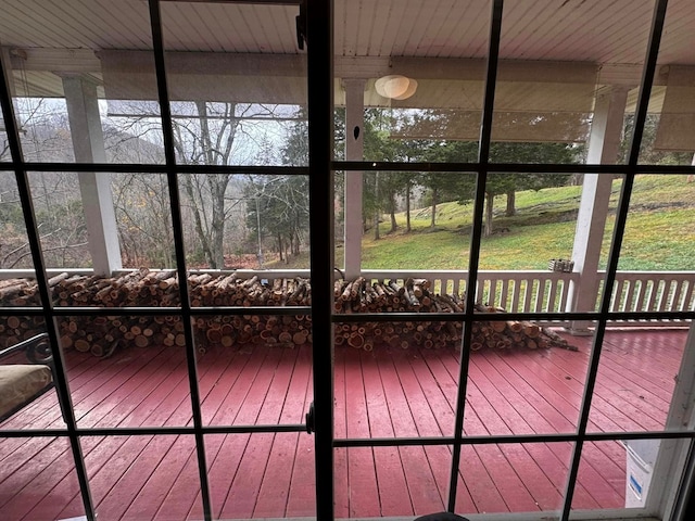196 Goodwin Rd, Cedar Bluff, VA 24609 - view of unfurnished sunroom