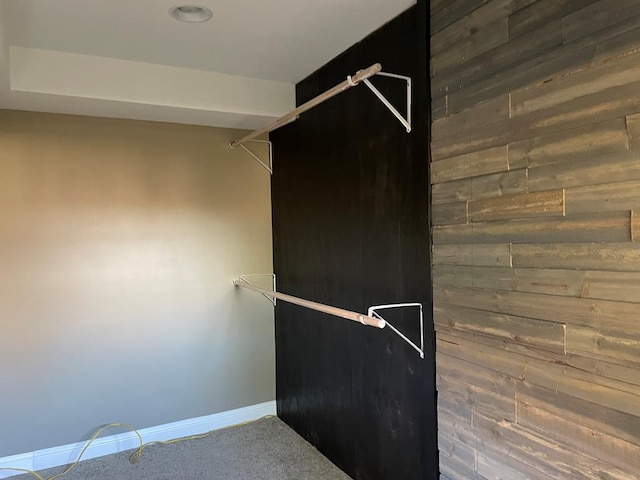 spacious closet with carpet floors