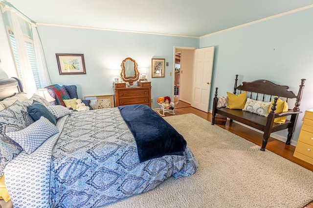 503 Court St, Abingdon, VA 24210 - bedroom featuring wood finished floors and crown molding