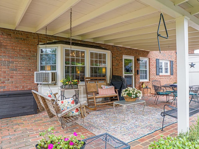 503 Court St, Abingdon, VA 24210 - view of patio featuring cooling unit and outdoor dining space
