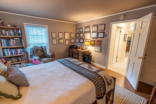 503 Court St, Abingdon, VA 24210 - bedroom featuring ornamental molding and wood finished floors