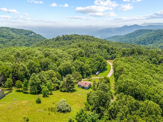 575 Apache Trl, Fancy Gap, VA 24328 - aerial view of a heavily wooded area and a mountain backdrop