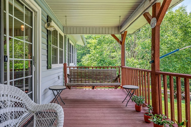 575 Apache Trl, Fancy Gap, VA 24328 - view of wooden deck