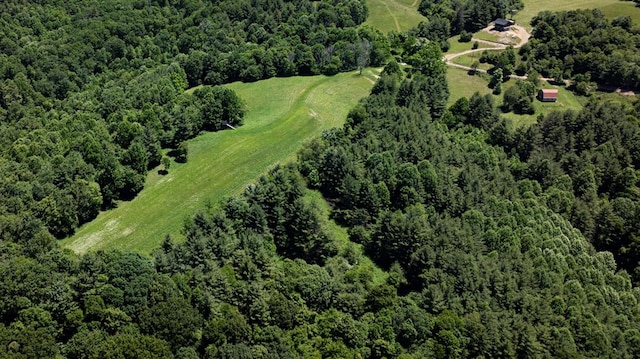 drone / aerial view with a view of trees