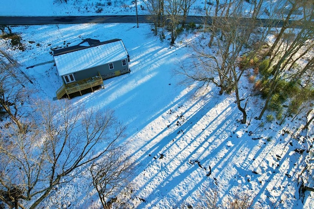 view of snowy aerial view