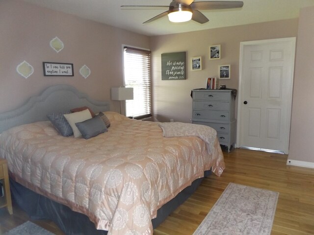 566 Breezy Ridge Rd, Woodlawn, VA 24381 - bedroom with wood finished floors and a ceiling fan