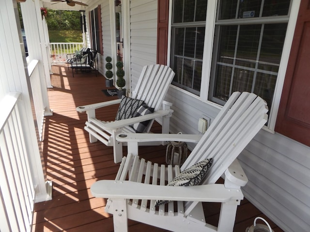 566 Breezy Ridge Rd, Woodlawn, VA 24381 - wooden porch with ceiling fan