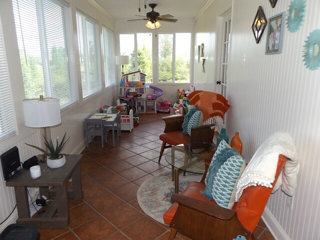 566 Breezy Ridge Rd, Woodlawn, VA 24381 - sunroom with tile patterned floors and crown molding