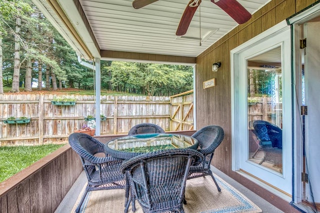 18357 Westwood Dr, Abingdon, VA 24211 - view of patio with ceiling fan