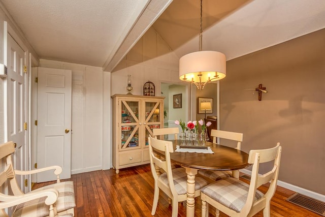 18357 Westwood Dr, Abingdon, VA 24211 - dining room with dark wood-type flooring and a textured ceiling