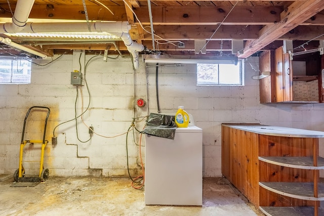 480 N 3rd St, Wytheville, VA 24382 - basement with washer / dryer