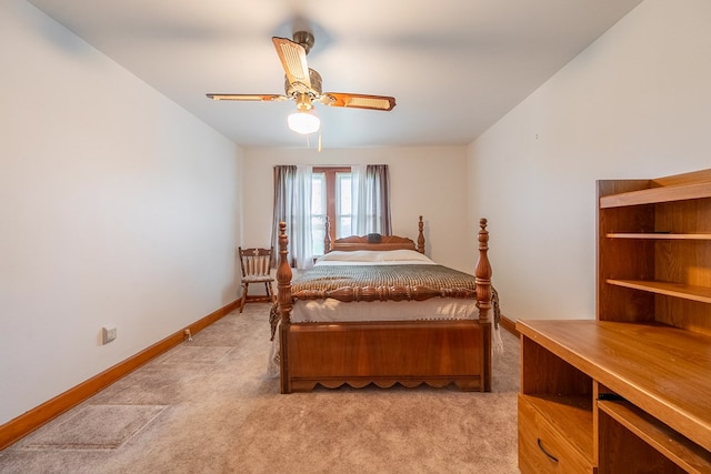 480 N 3rd St, Wytheville, VA 24382 - bedroom with light colored carpet, baseboards, and ceiling fan