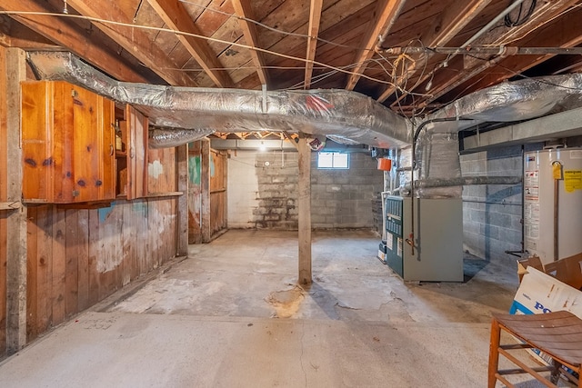 480 N 3rd St, Wytheville, VA 24382 - basement featuring water heater and heating unit