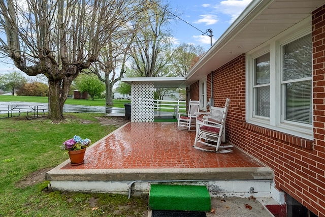 480 N 3rd St, Wytheville, VA 24382 - wooden deck with a lawn