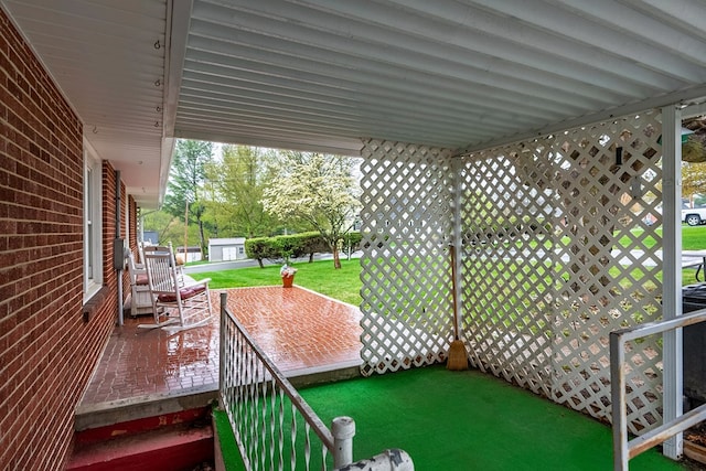 480 N 3rd St, Wytheville, VA 24382 - wooden deck featuring a lawn
