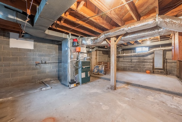 480 N 3rd St, Wytheville, VA 24382 - unfinished basement with heating unit