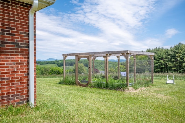 8214 Snake Creek Rd, Hillsville, VA 24343 - view of grassy yard featuring a mountain view
