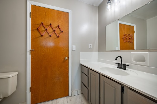 8214 Snake Creek Rd, Hillsville, VA 24343 - bathroom with vanity and marble look tile flooring