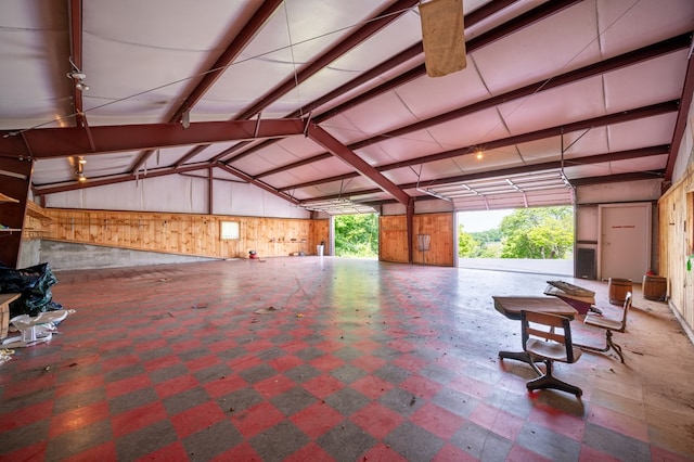 8214 Snake Creek Rd, Hillsville, VA 24343 - garage with wooden walls