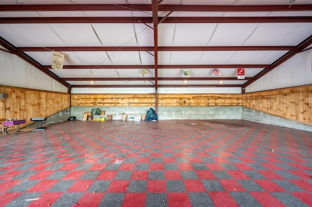 8214 Snake Creek Rd, Hillsville, VA 24343 - garage with wooden walls