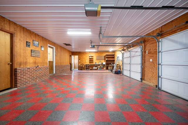 8214 Snake Creek Rd, Hillsville, VA 24343 - garage featuring wooden walls