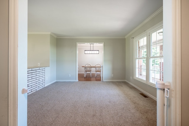 8214 Snake Creek Rd, Hillsville, VA 24343 - carpeted spare room featuring ornamental molding
