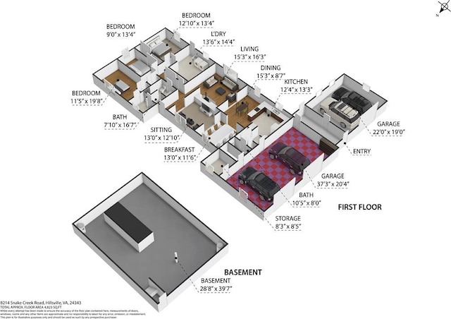 8214 Snake Creek Rd, Hillsville, VA 24343 - view of room layout