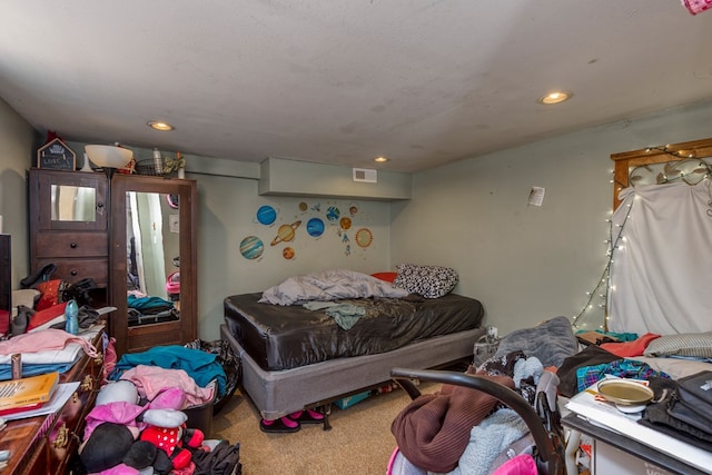 view of carpeted bedroom