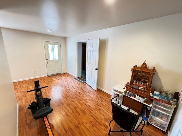 1595 Edgewater Dr, Grundy, VA 24614 - interior space featuring wood finished floors, baseboards, and recessed lighting
