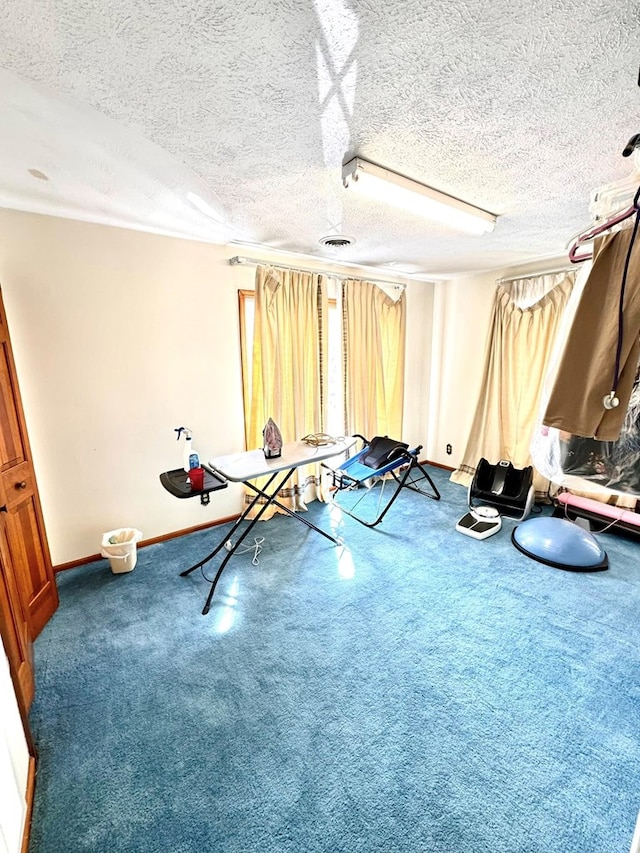 1595 Edgewater Dr, Grundy, VA 24614 - miscellaneous room with carpet flooring, a textured ceiling, and baseboards