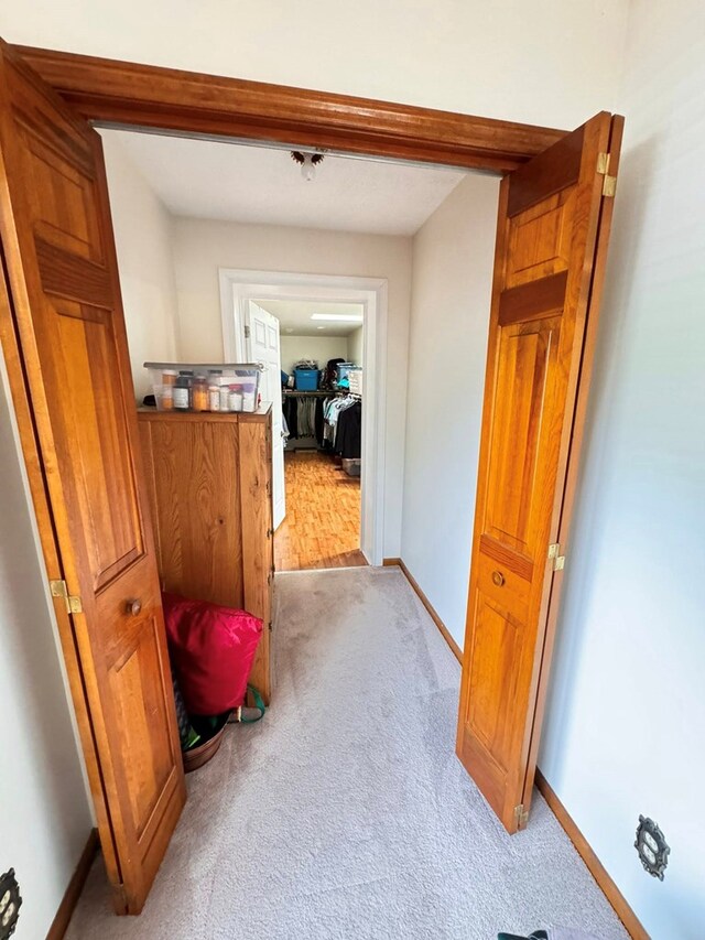 1595 Edgewater Dr, Grundy, VA 24614 - hall with baseboards and light carpet
