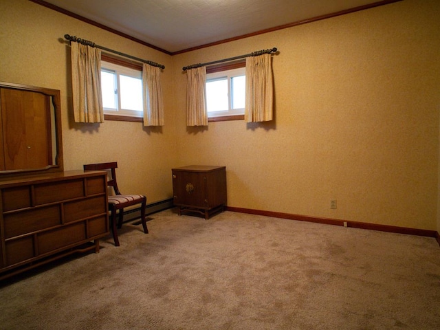 3878 Blue Grass Trl, Saltville, VA 24370 - unfurnished bedroom featuring crown molding and carpet flooring