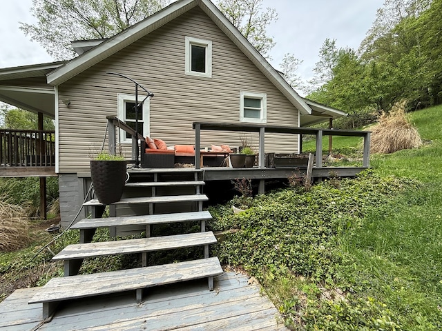 108 Square St, Bluefield, VA 24605 - rear view of property with a deck