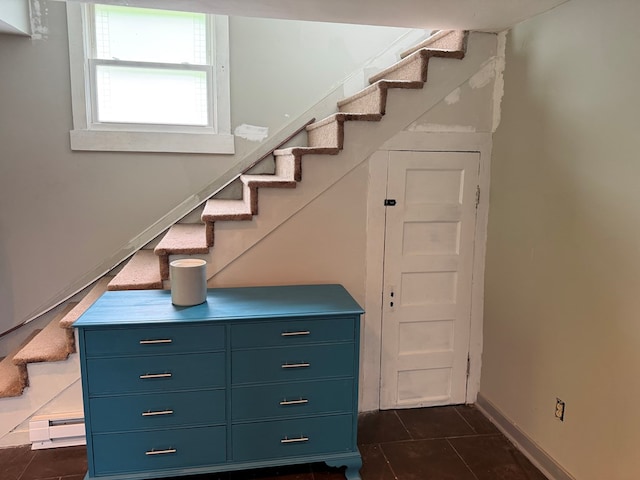 108 Square St, Bluefield, VA 24605 - staircase with tile patterned floors and baseboards