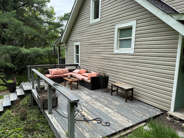 108 Square St, Bluefield, VA 24605 - wooden deck featuring an outdoor living space
