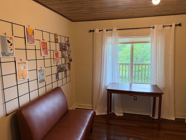 108 Square St, Bluefield, VA 24605 - unfurnished room with wooden ceiling, baseboards, and wood finished floors