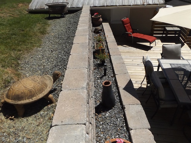 304 Edgewood Dr, Galax, VA 24333 - view of patio featuring outdoor dining area and a deck