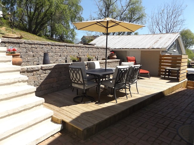 304 Edgewood Dr, Galax, VA 24333 - wooden deck with outdoor dining area